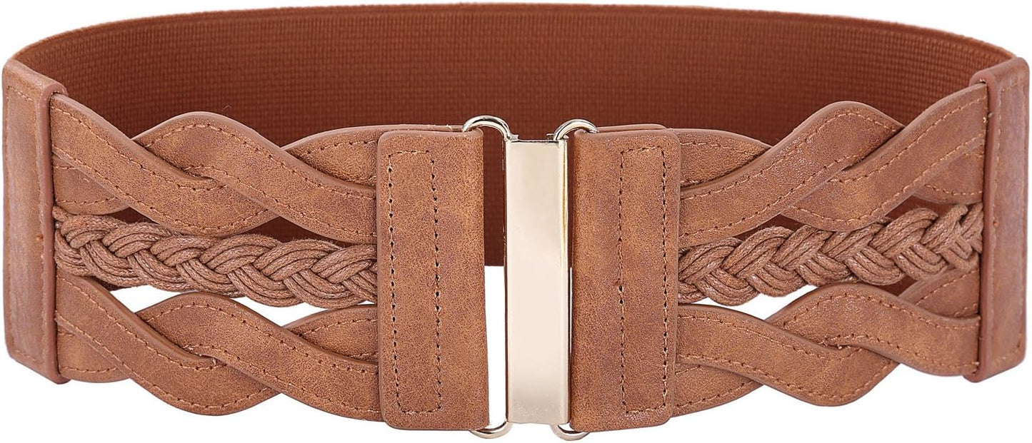 Grace Karin Women's Elastic Wide Belts Vintage Stretchy Belt Retro