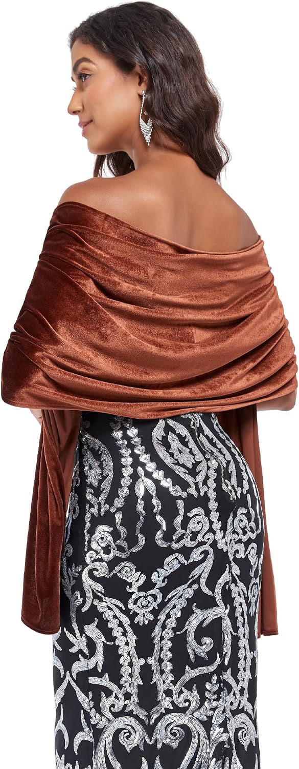 Velvet Shawl Wraps for Women Evening Bridesmaid Winter Shawl Cover