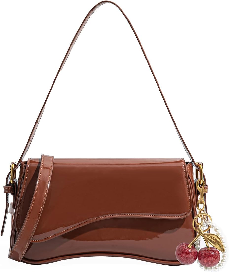 Purse for Women — Hobo Crossbody/Shoulder Bag with Cherry Pendant, Classic Retro Y2K, Detachable Straps Secondary image