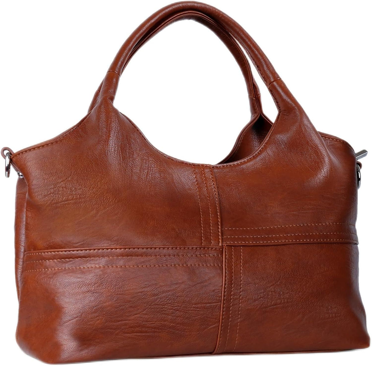 Medium Vegan Leather Satchel-Tote for Women Main image