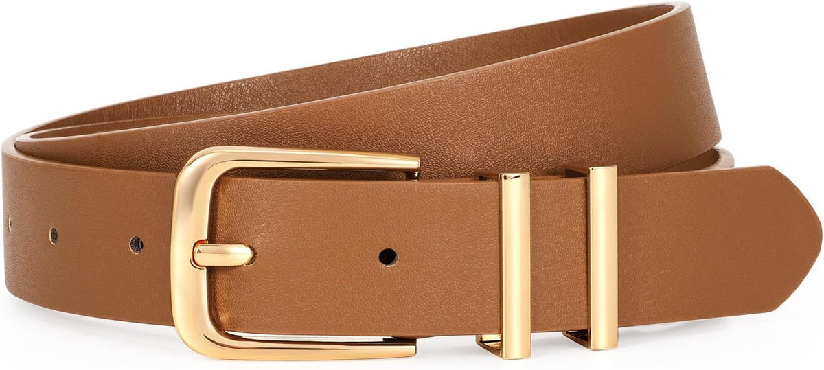 Women's Soft Faux Leather Belt For Jeans Pants Dress Fashion Ladies