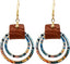 Gray Teardrop Flower Boho Dangle Earrings