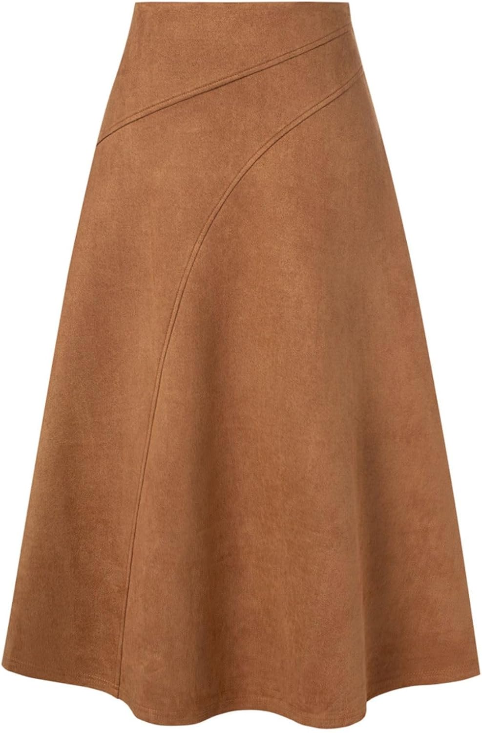 2026 Women's Suede Skirts, High Waist A-Line Skirt, Fall Winter Midi Skirt