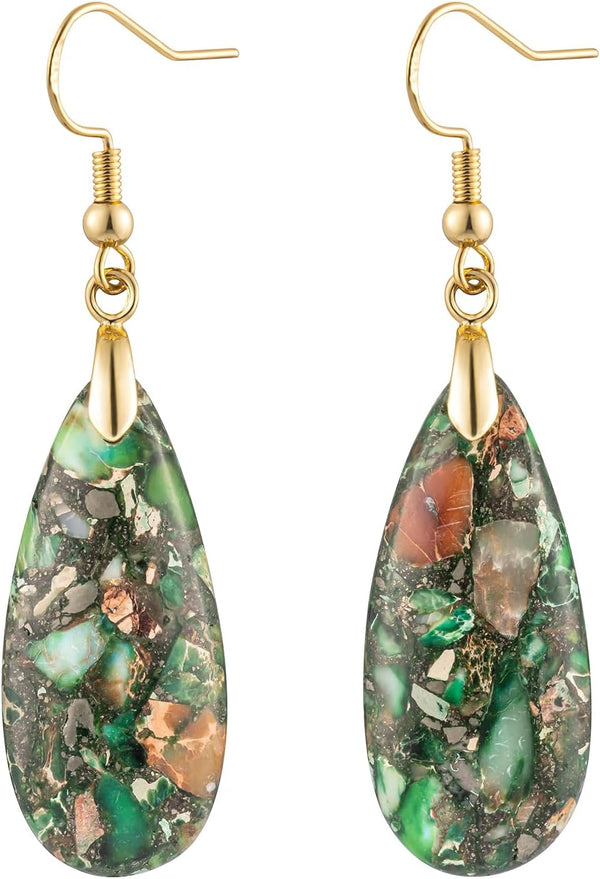 Imperial Jasper Teardrop Earrings