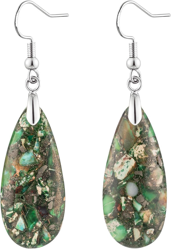 Imperial Jasper Teardrop Earrings