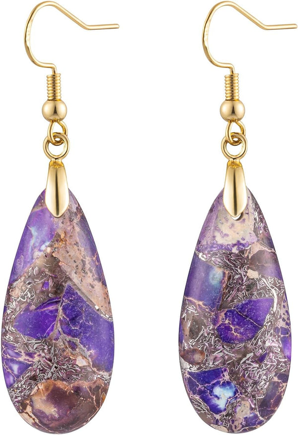 Imperial Jasper Teardrop Earrings