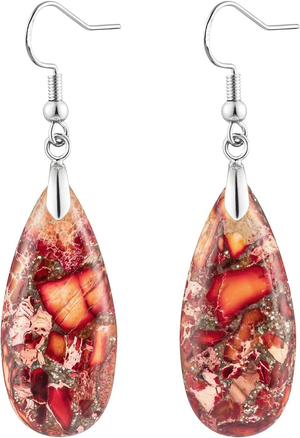 Imperial Jasper Teardrop Earrings