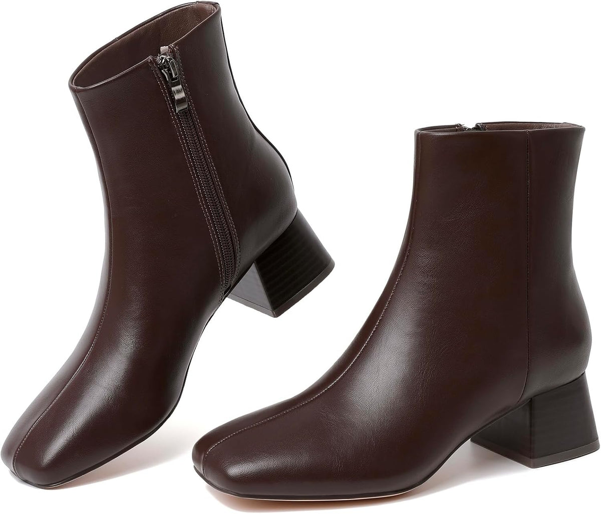 High Heel Boots for Women,Womens Platform Boot Heels Sexy Round Toe Lace UP High Heels Mid Calf Boots
