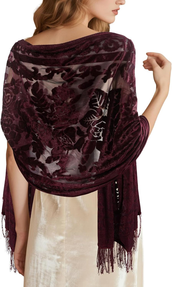 Lace Shawl Velvet Scarfs Shawls and Wraps for Evening Dresses Wedding Shawl Wraps for Dress Accessories Winter