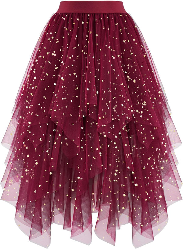 High Low Layered Puffy Fairy Tulle Skirts