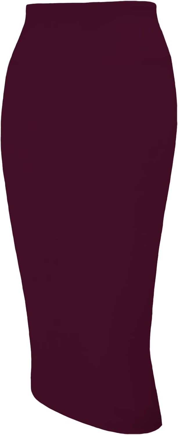 Tapata Women's Office Work Pencil Skirt Stretch High Waist Below Knee Bodycon for Business Casual