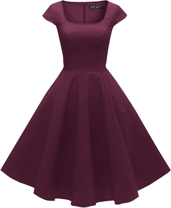 Women's Cocktail Dress 1950s Retro Swing Dress
