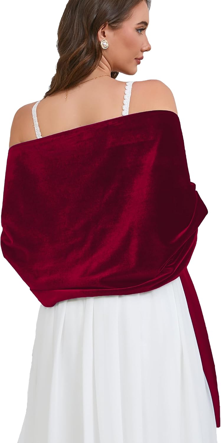 Velvet Shawl and Wraps for Evening Dresses