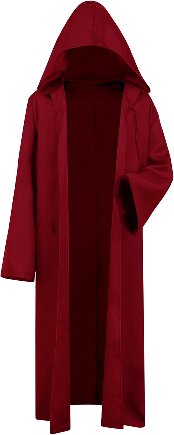 Men's Cosplay Cloak Robe Costume Halloween Tunic Hooded Uniform