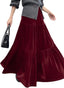 BLENCOT Women's Maxi Skirt Ruffle Flowy Long Fall Skirts Business Casual