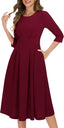 Vintage 1940s–50s A-Line Cocktail Dress with Pockets