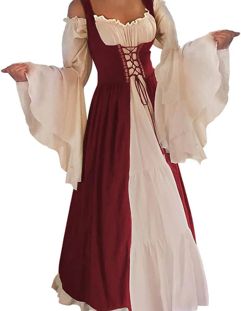 ABaoWedding Womens's Medieval Renaissance Costume Cosplay Over Dress