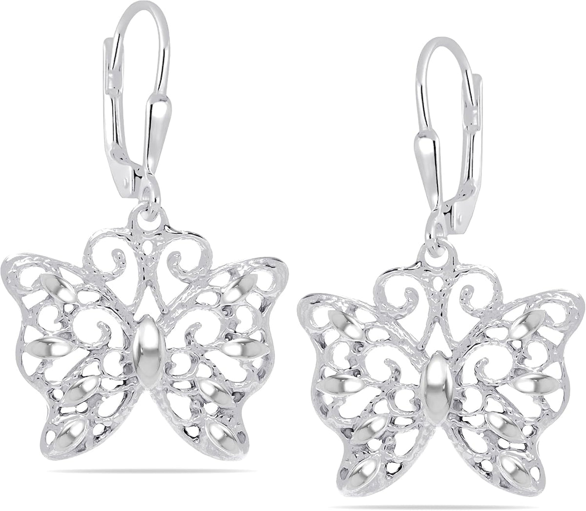 LeCalla 925 Sterling Silver Leverback Drop Earrings | Lightweight Italian Teardrop Dangle Earring for Women