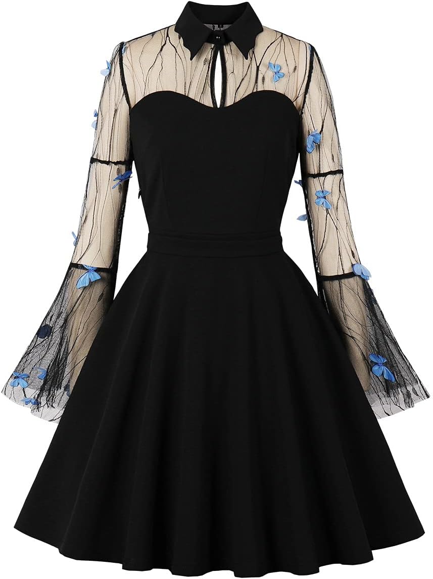Women's Vintage Polka Dot 1950s Audrey Retro Rockabilly Prom Dress 50's 60's A-Line Cocktail Party Swing Dress Secondary image