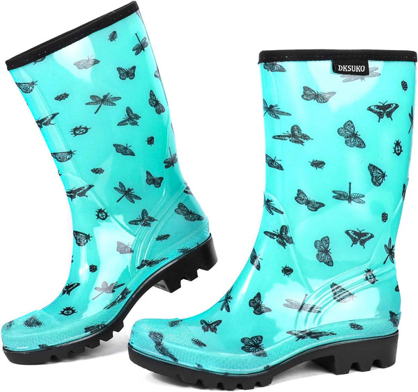 Women's Wide Calf Waterproof Rain Boots – Seamless Pvc Boots