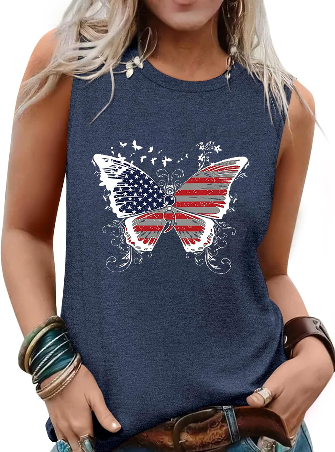 Womens Tank Tops Summer Sleeveless Tank Top Beach Vacation Tops Loose Running Athletic T-Shirt