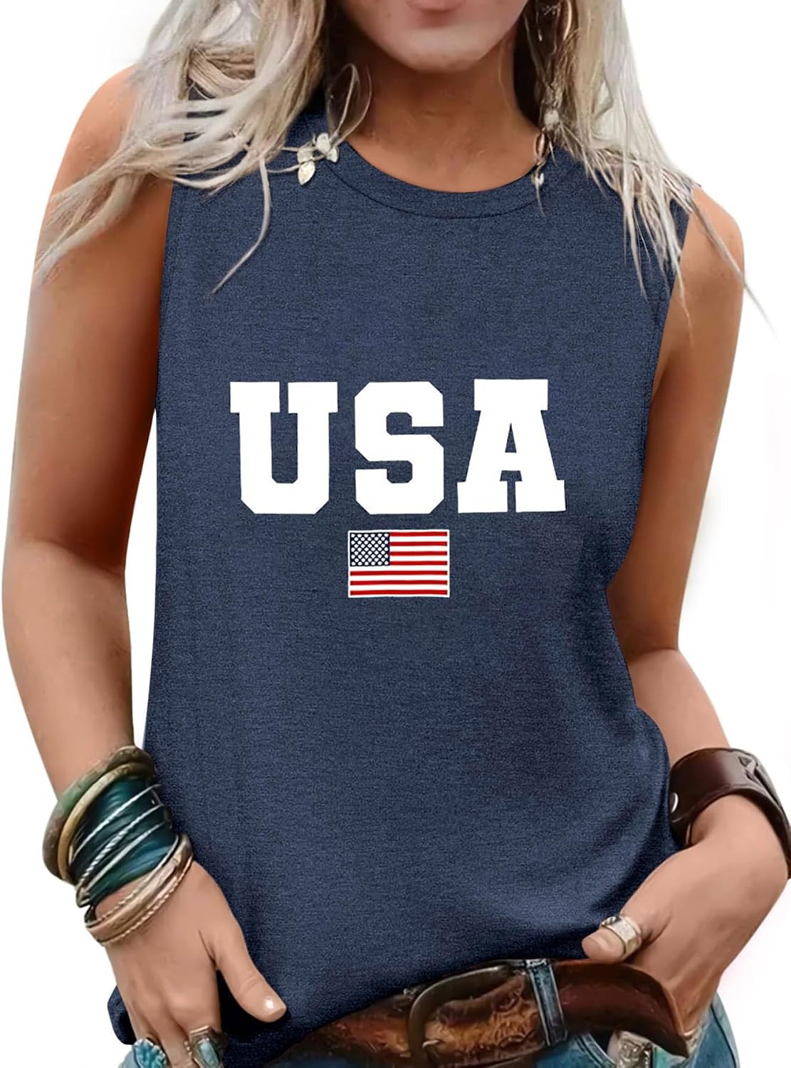 Womens Tank Tops Summer Sleeveless Tank Top Beach Vacation Tops Loose Running Athletic T-Shirt