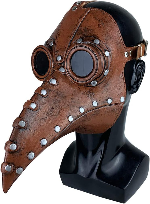 Plague Doctor Bird Mask Long Nose Beak Cosplay Steampunk Halloween Costume Props Latex Material
