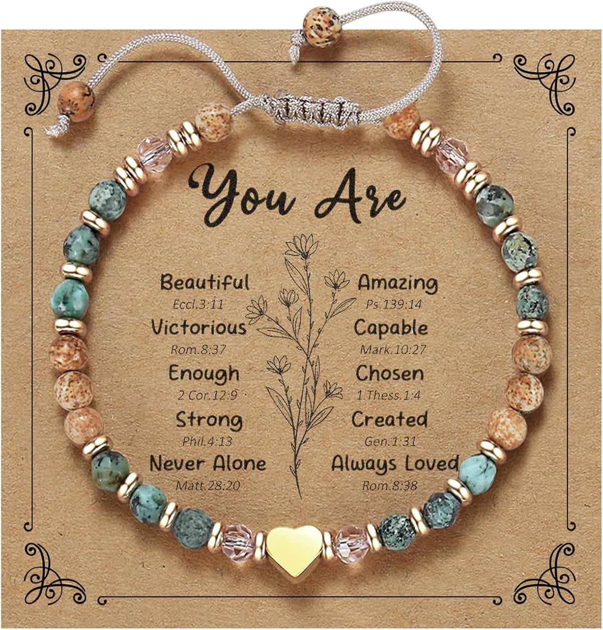 yupoxiu Natural Stone Bracelets - Inspirational Birthday Gifts for Women