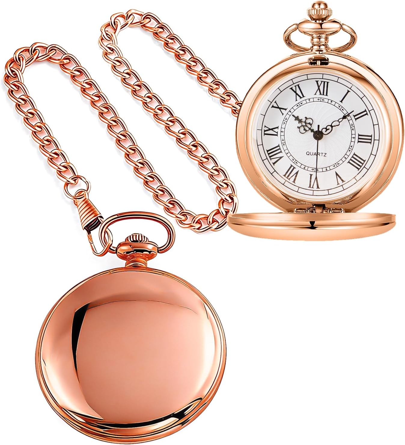 Smooth Alloy-Steel Quartz Pocket Watch Secondary image