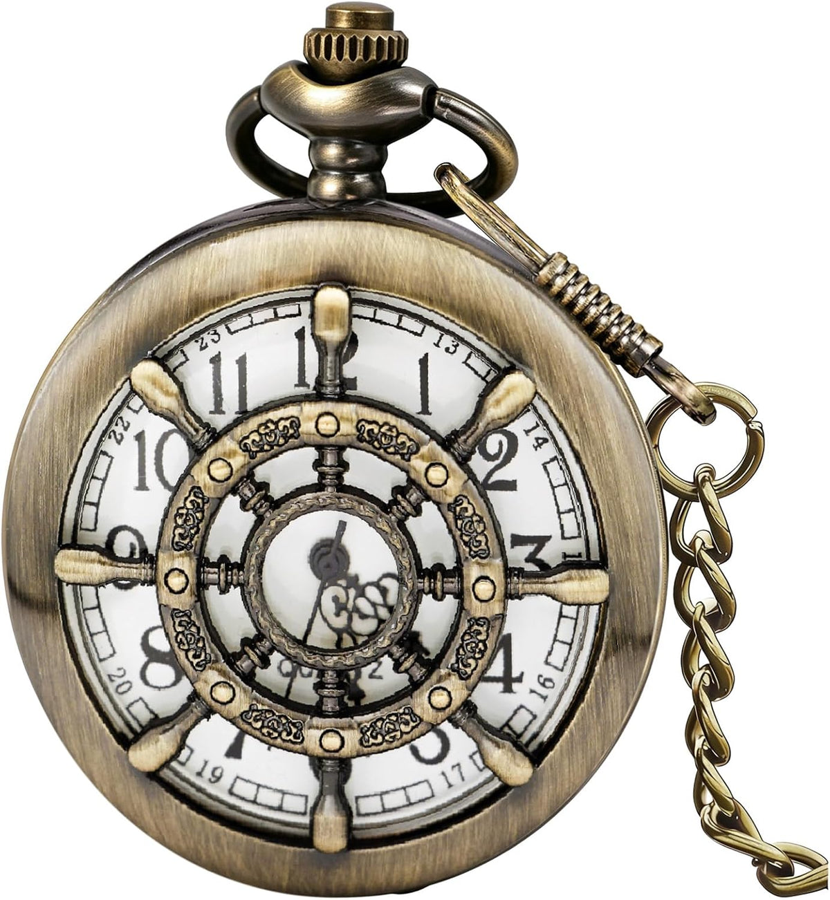 Dragon Design Quartz Pocket Watch Roman Numerals with Chain Birthdays