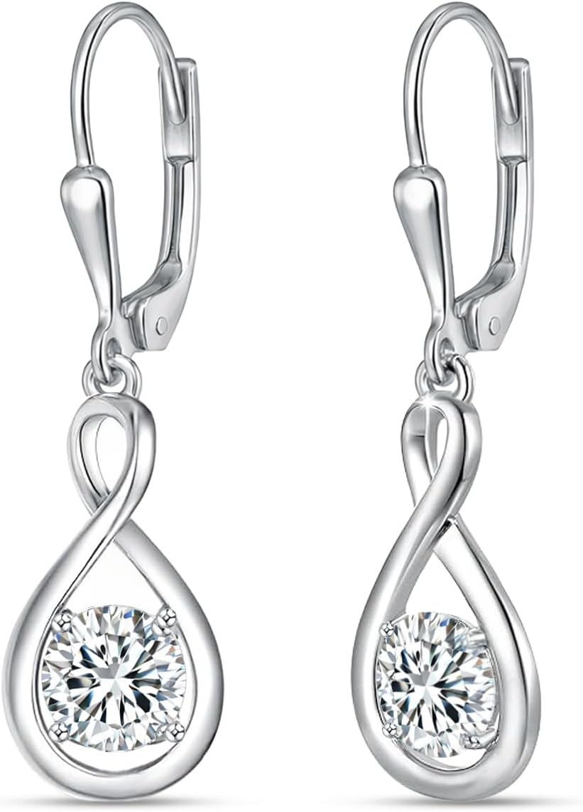 LeCalla 925 Sterling Silver Leverback Drop Earrings | Lightweight Italian Teardrop Dangle Earring for Women