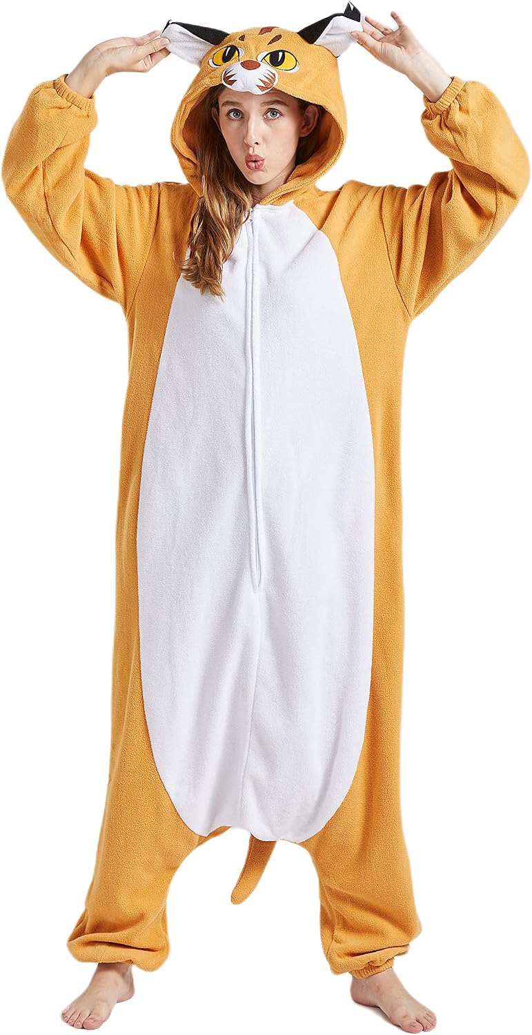 SAMGU Adult Onesie Animal Halloween Cosplay Costume One Piece Pajamas for Women and Men