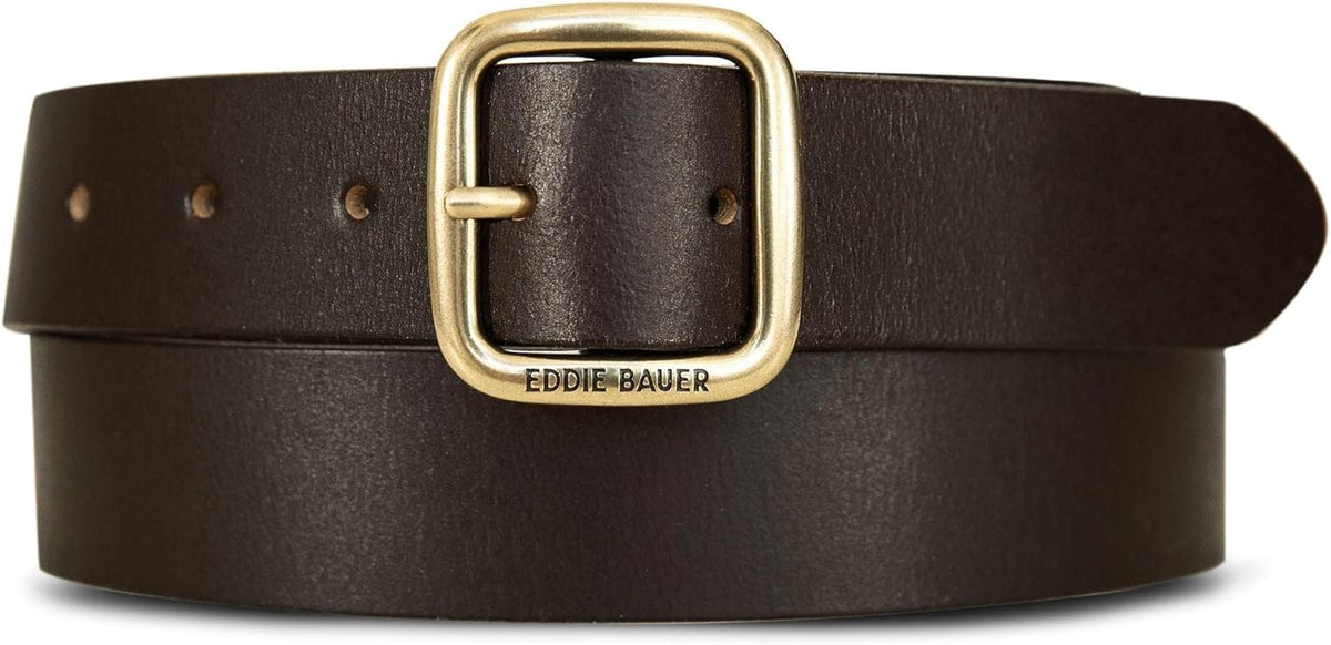 Eddie Bauer Women's Casual Leather Belts With Durable Metal Buckle