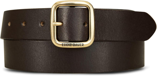 Eddie Bauer Women's Casual Leather Belts With Durable Metal Buckle