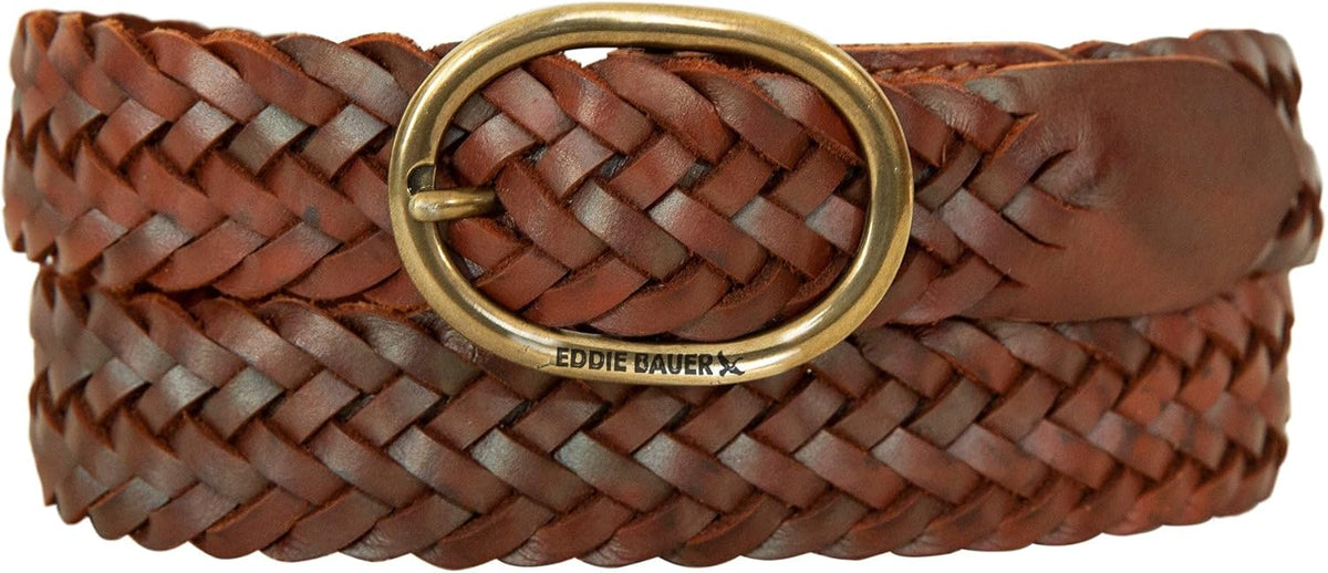 Eddie Bauer Women's Casual Leather Belts With Durable Metal Buckle