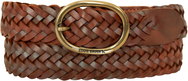 Eddie Bauer Women's Casual Leather Belts With Durable Metal Buckle