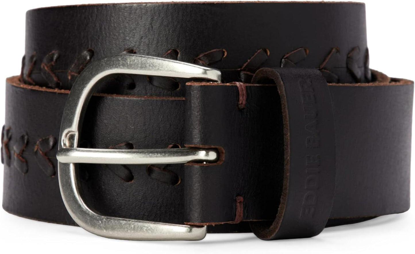 Eddie Bauer Women's Casual Leather Belts With Durable Metal Buckle