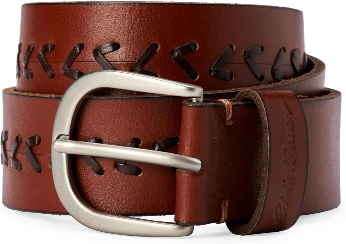 Eddie Bauer Women's Casual Leather Belts With Durable Metal Buckle