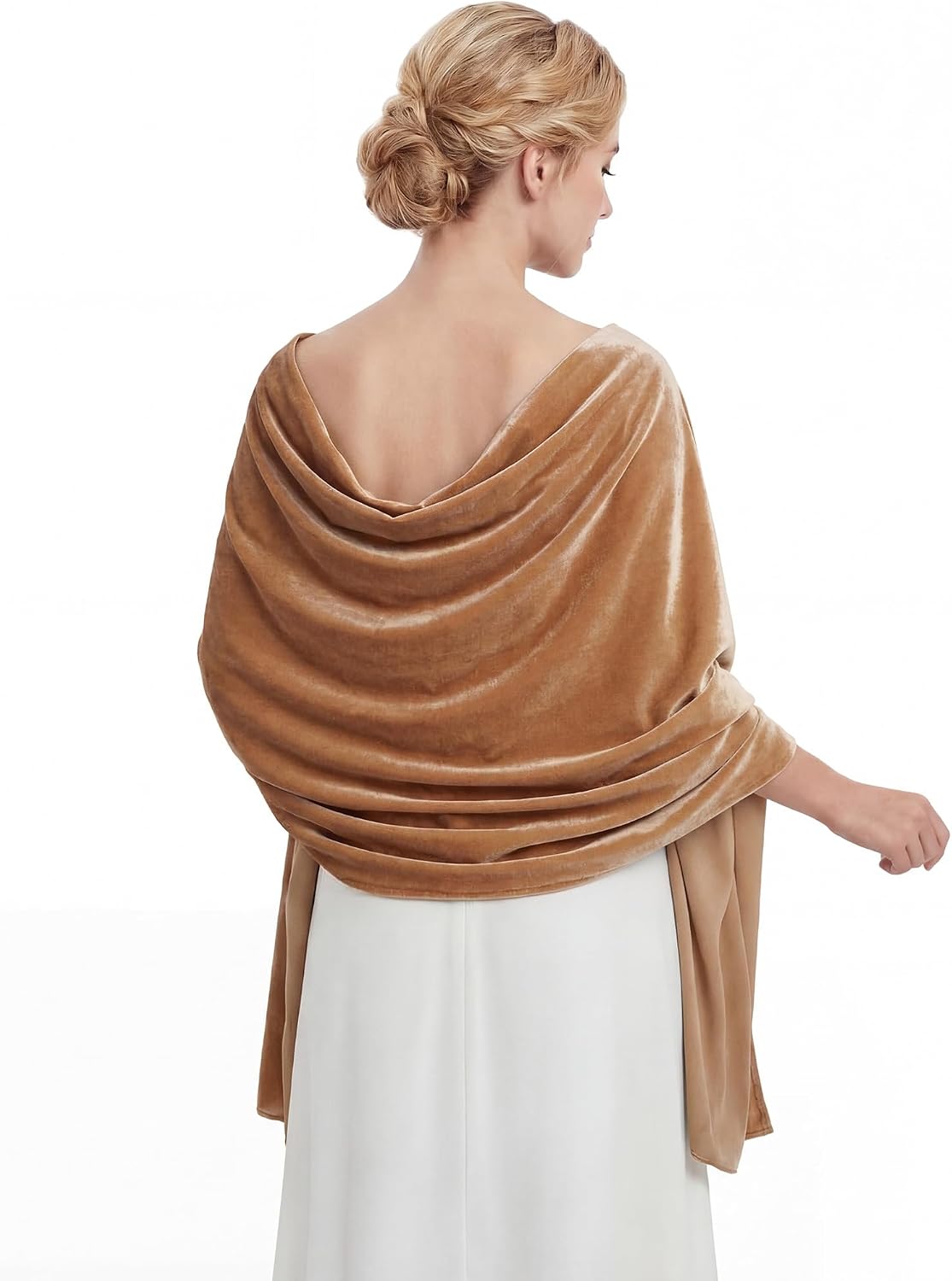Geyoga Women Velvet Scarfs Shawl and Wrap for Evening Dresses