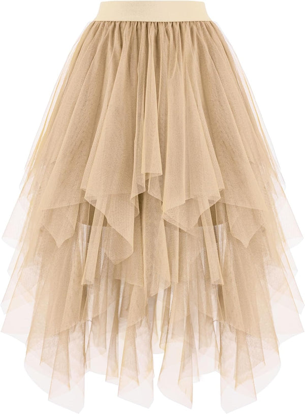 High Low Layered Puffy Fairy Tulle Skirts