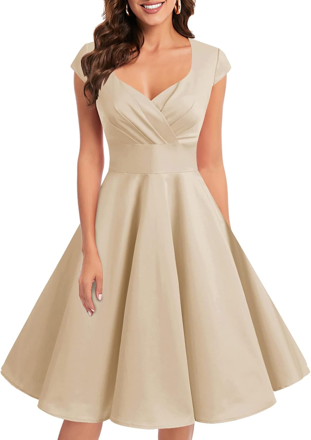 Bbonlinedress Women Short 1950s Retro Vintage Cocktail Party Swing Dresses