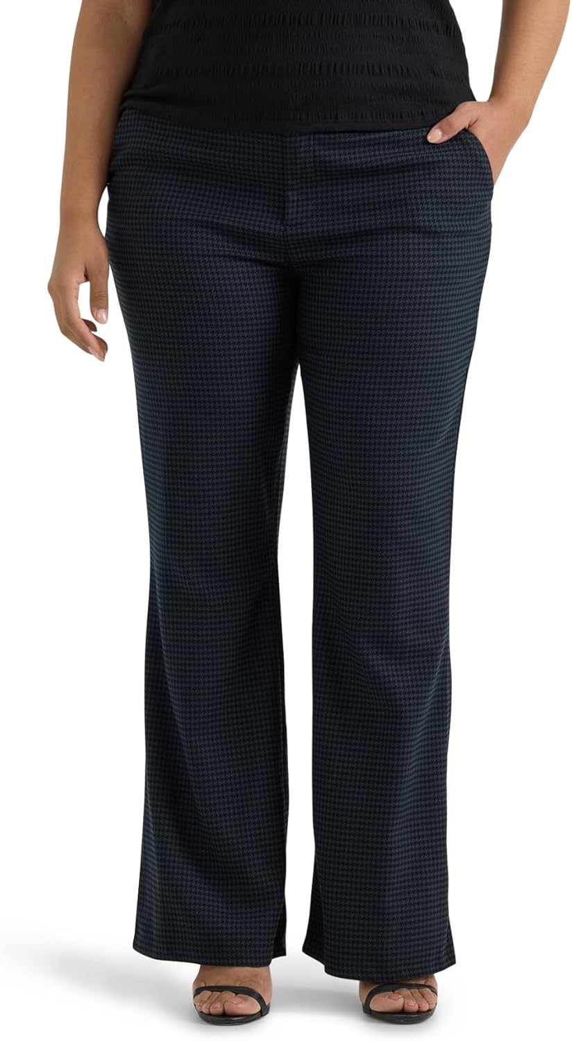 Women's Plus Size Wrinkle Free Mid Rise Bootcut Pant
