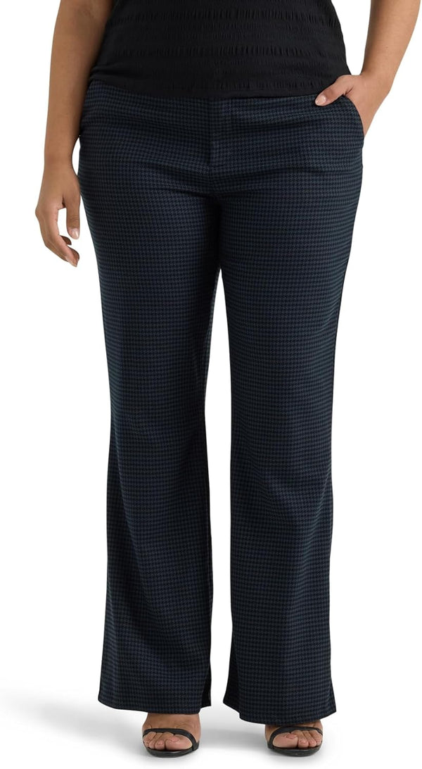 Women's Plus Size Wrinkle Free Mid Rise Bootcut Pant