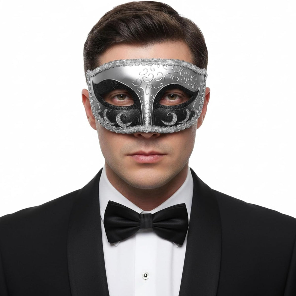 Erythem Masquerade Mask for Men, Venetian Style Masquerade Ball Mask for Halloween Costume Party Mardi Gras