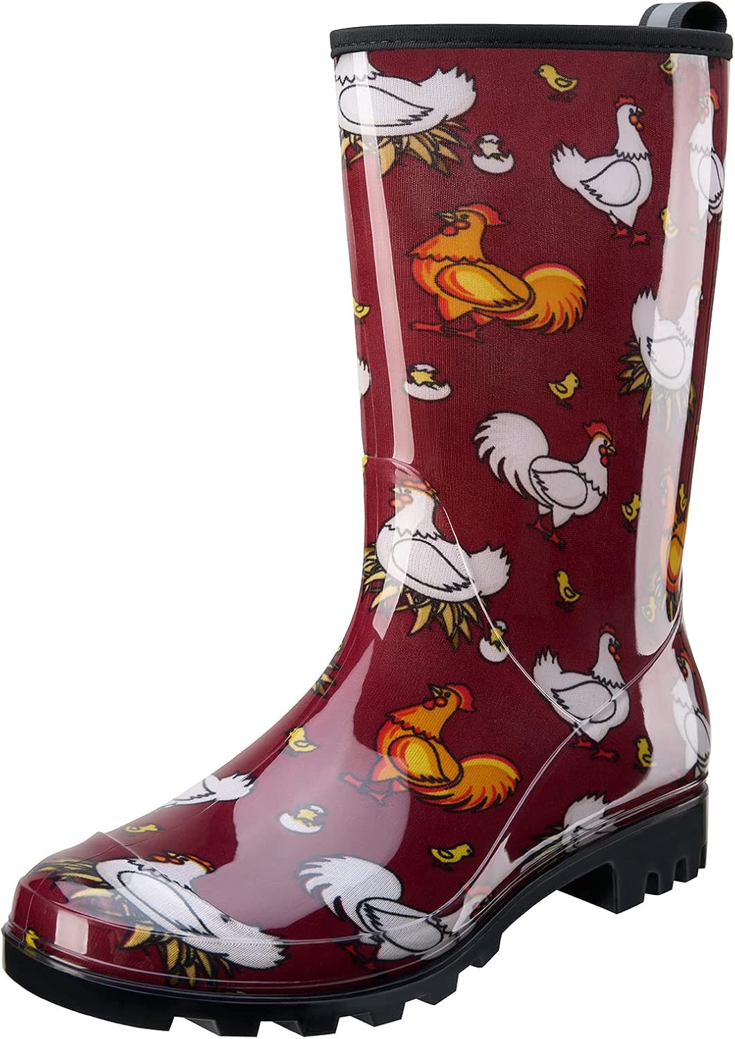 Rain Boots Waterproof Mid Calf Boots For