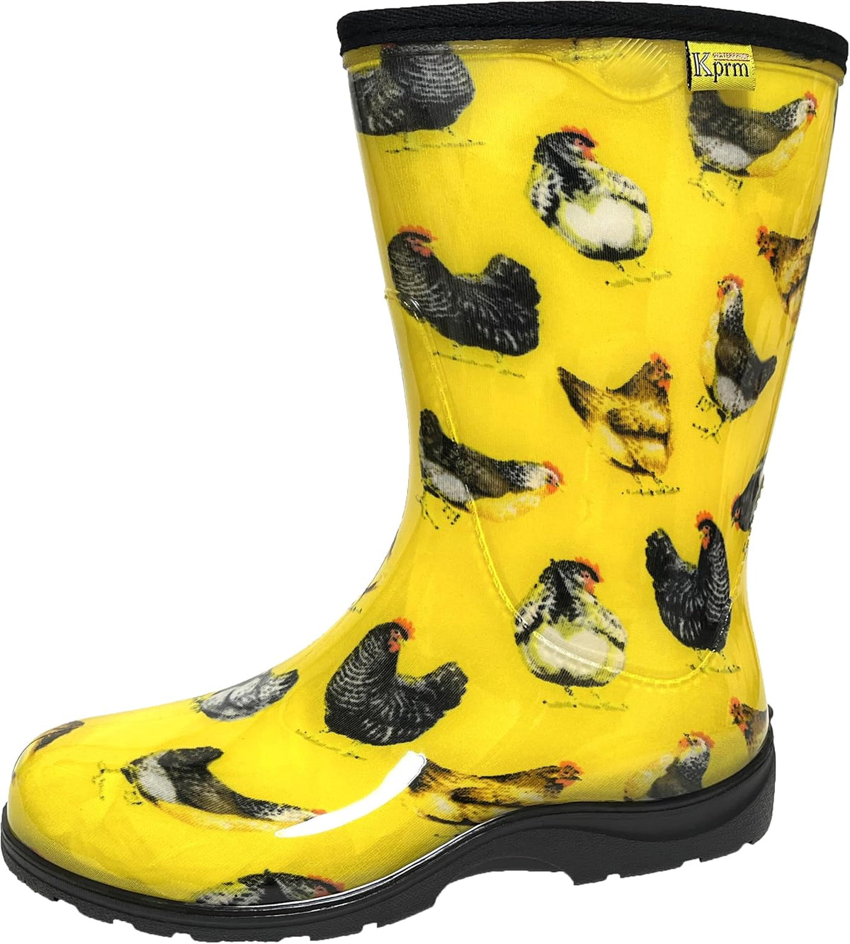 Women's Rain Boots Waterproof Mid Calf Rubber Boots For