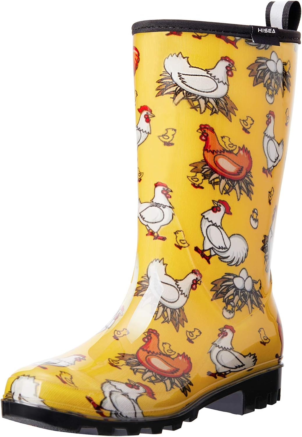 Rain Boots Waterproof Mid Calf Boots For