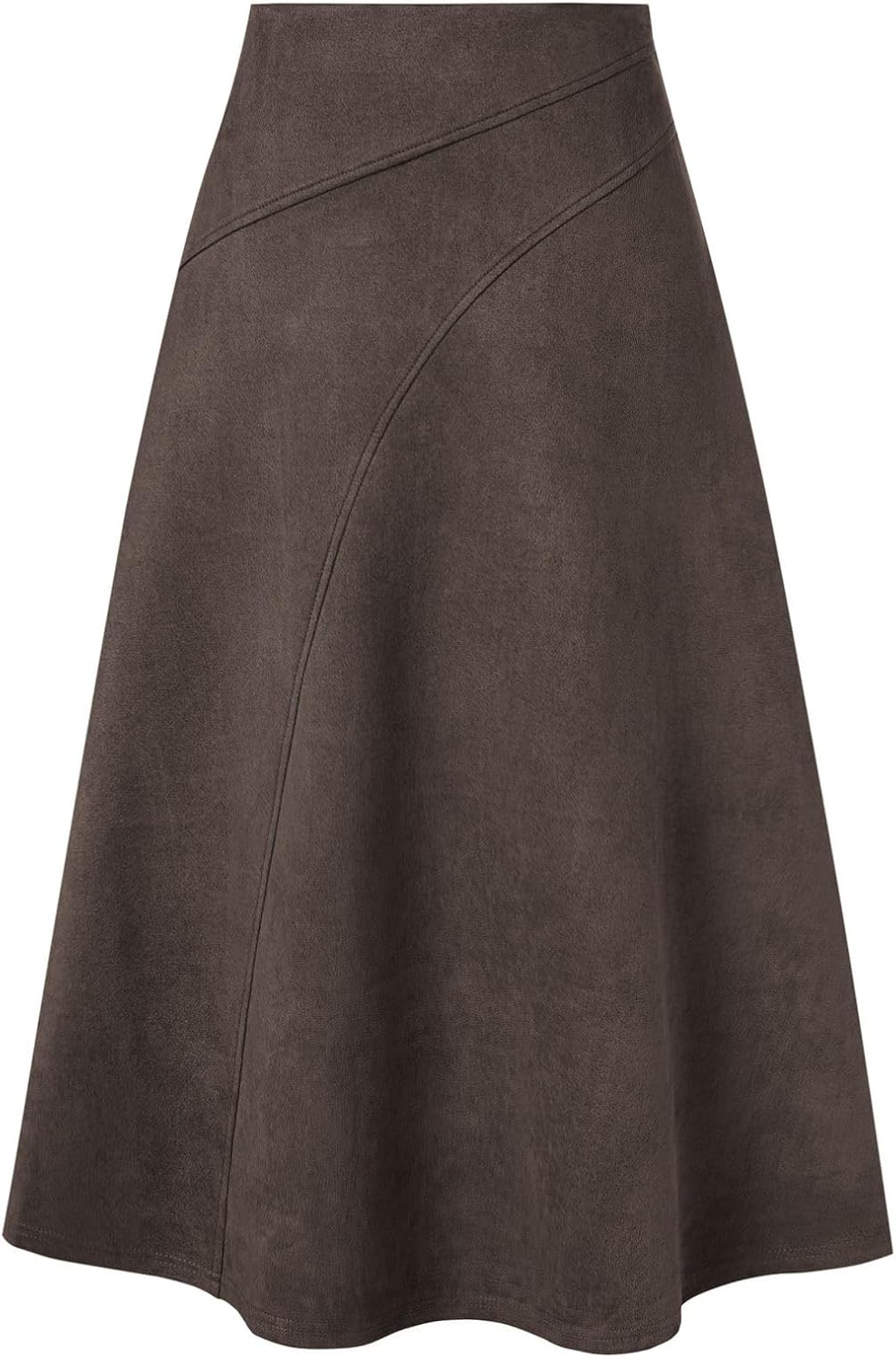 2026 Women's Suede Skirts, High Waist A-Line Skirt, Fall Winter Midi Skirt