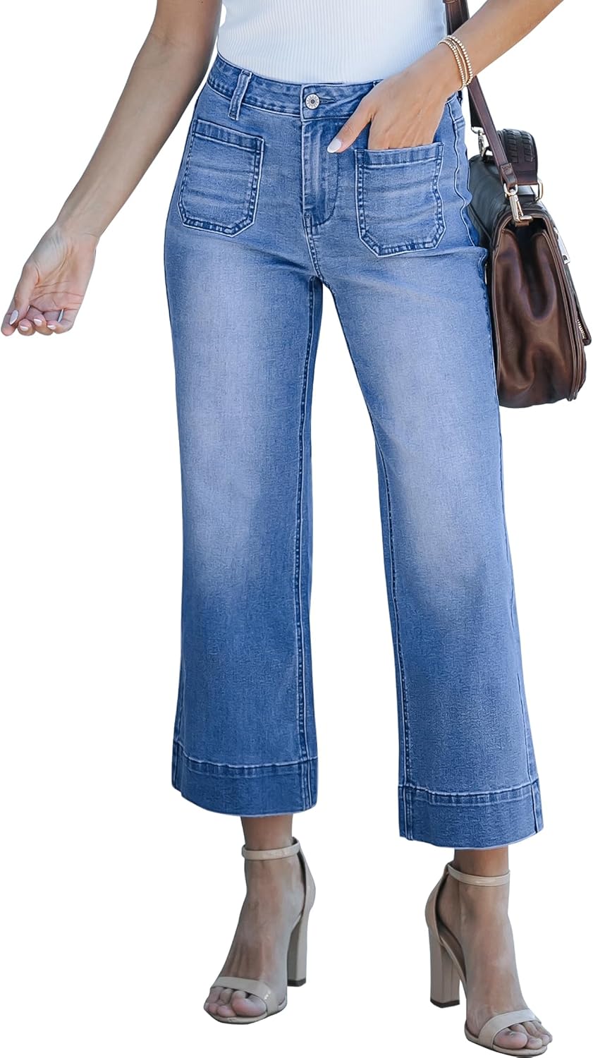 Luvamia Wide Leg Jeans For Women Trendy High Waisted Flare Jeans