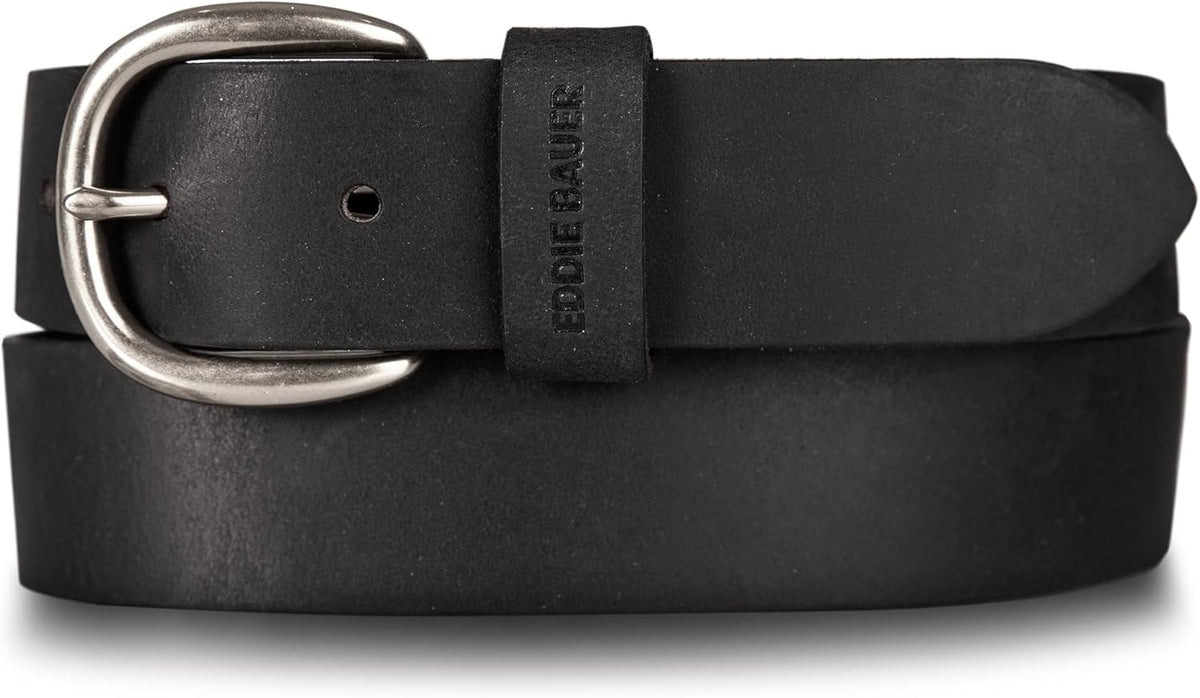 Eddie Bauer Women's Casual Leather Belts With Durable Metal Buckle